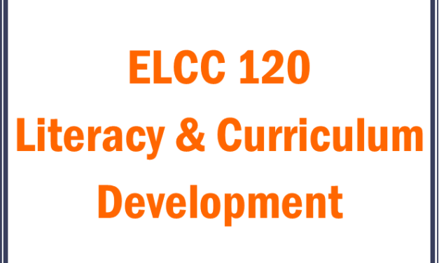 ELCC 120-3: Literacy & Curriculum Development